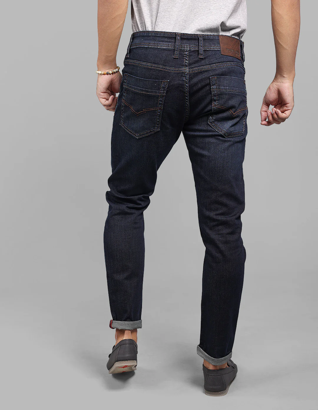 Dark Blue Low-Rise Ankle Length Stretch Jeans - Image 5