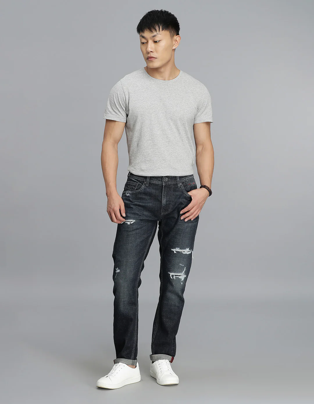 Dark Blue Low-Rise Ankle Length Jeans - Image 2