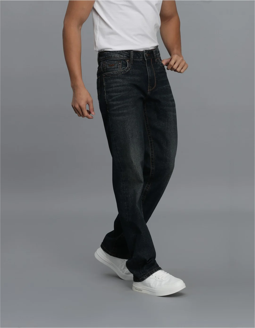 Dark Blue Midrise, Comfort And Straight Fit jeans - Image 4