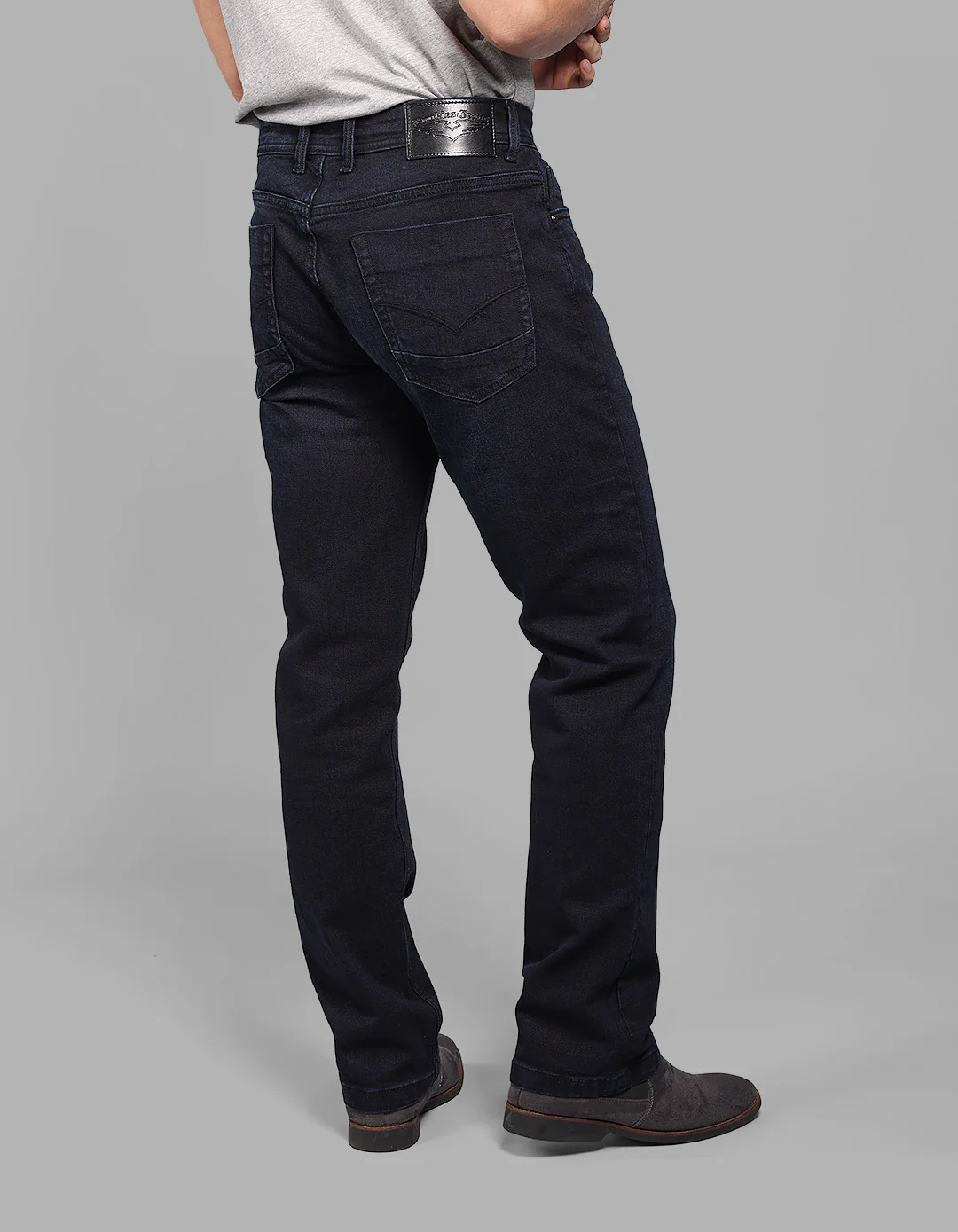 Dark Blue Midrise, Comfort And Straight Fit Stretch Jeans - Image 7