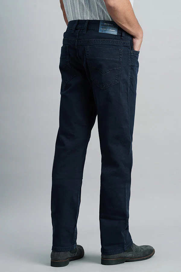 Dark Blue Midrise, Comfort And Straight Fit Jeans - Image 4
