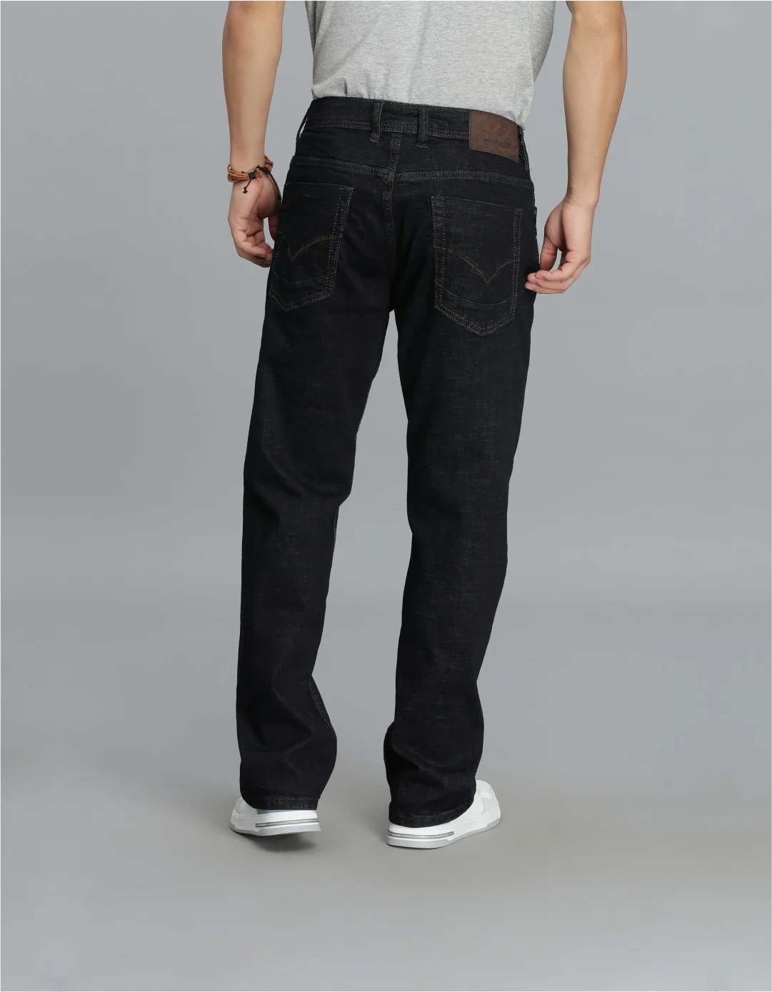 Dark Blue Midrise, Comfort Straight Fit Cropped jeans - Image 5