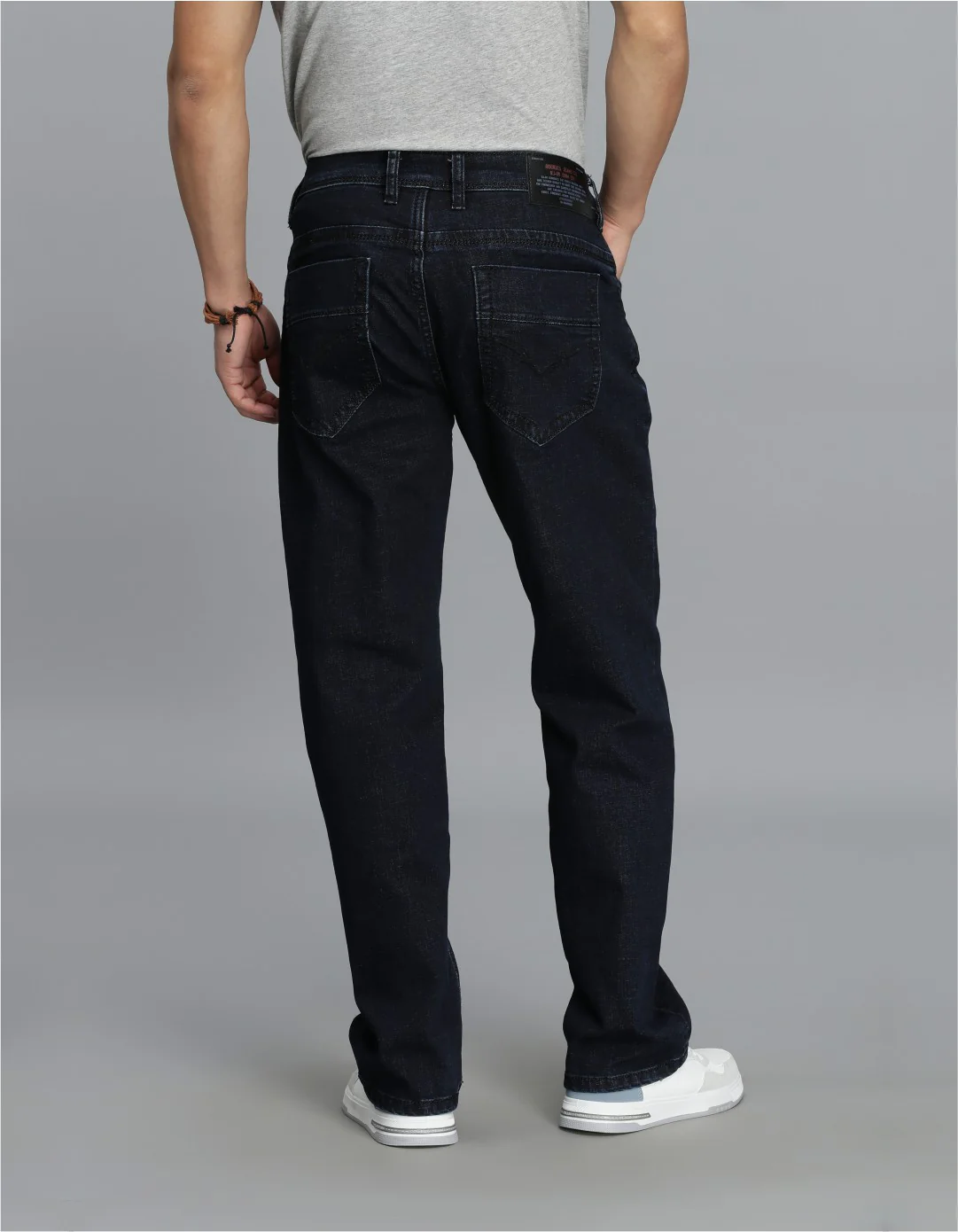 Dark Blue Midrise, Comfort Straight Fit Cropped jeans - Image 5