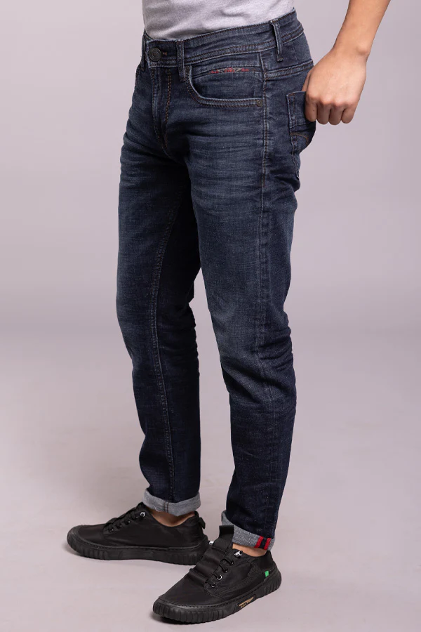 Dark Blue Low-Rise Ankle Length Jeans - Image 3