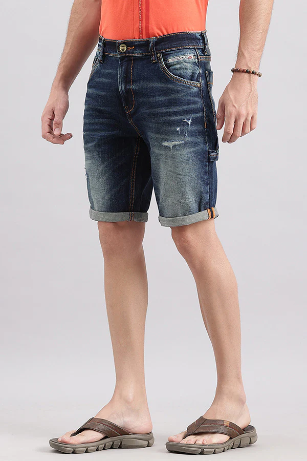 Dark Blue Carpenter Denim Short - Image 5