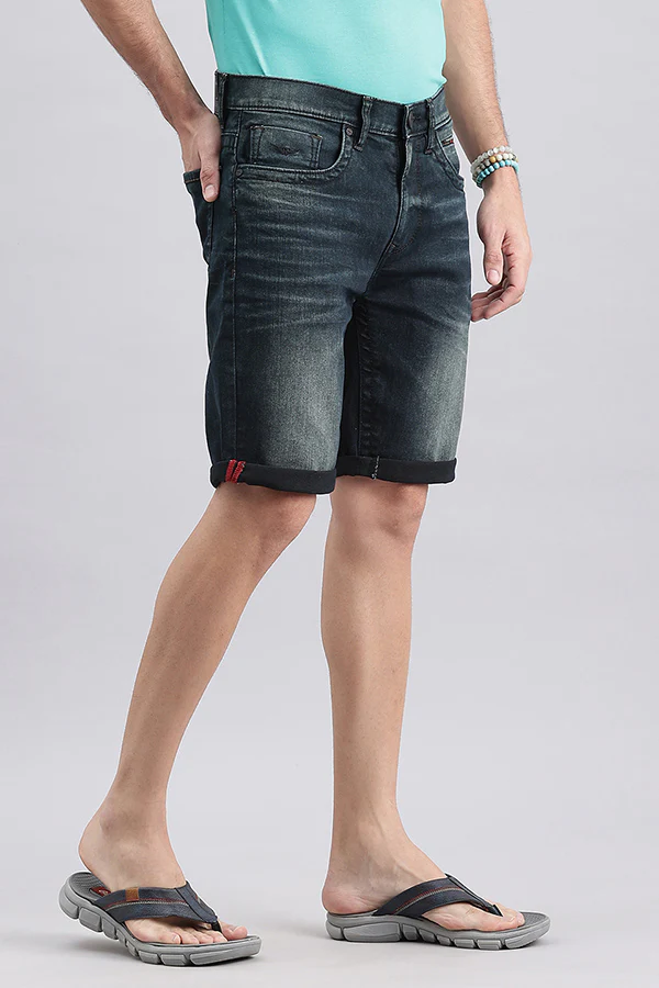 Dark Blue Denim Short - Image 3