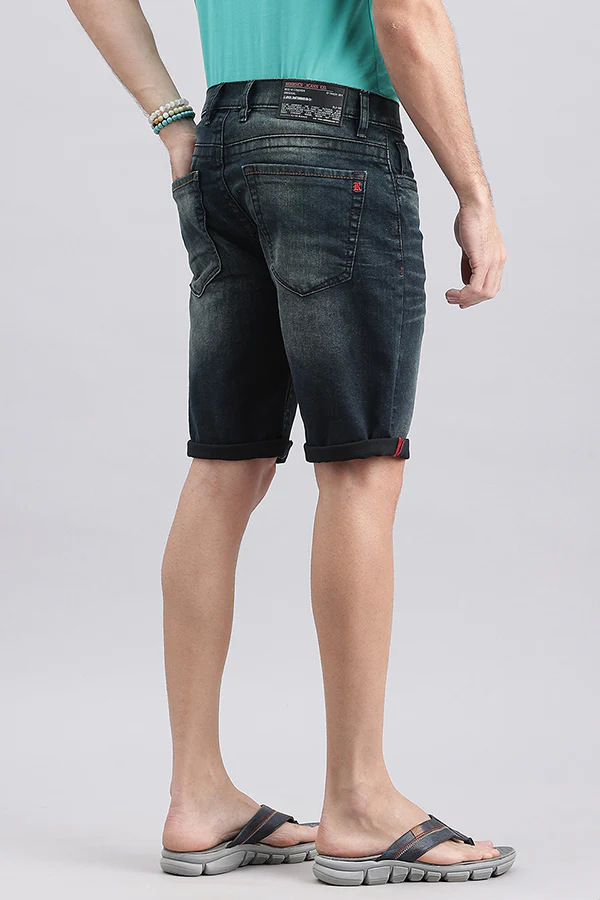 Dark Blue Denim Short - Image 4