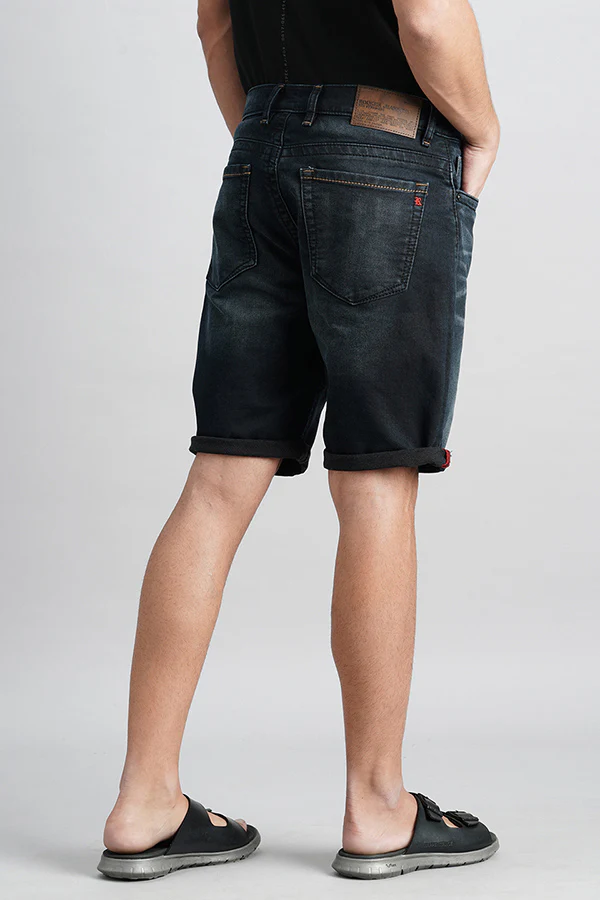 Dark Blue Denim Short - Image 4