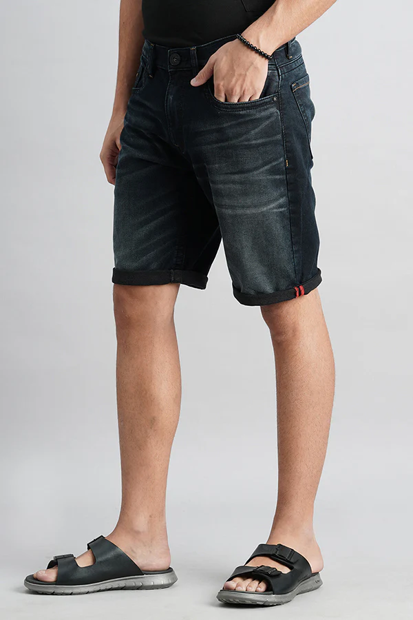 Dark Blue Denim Short - Image 5