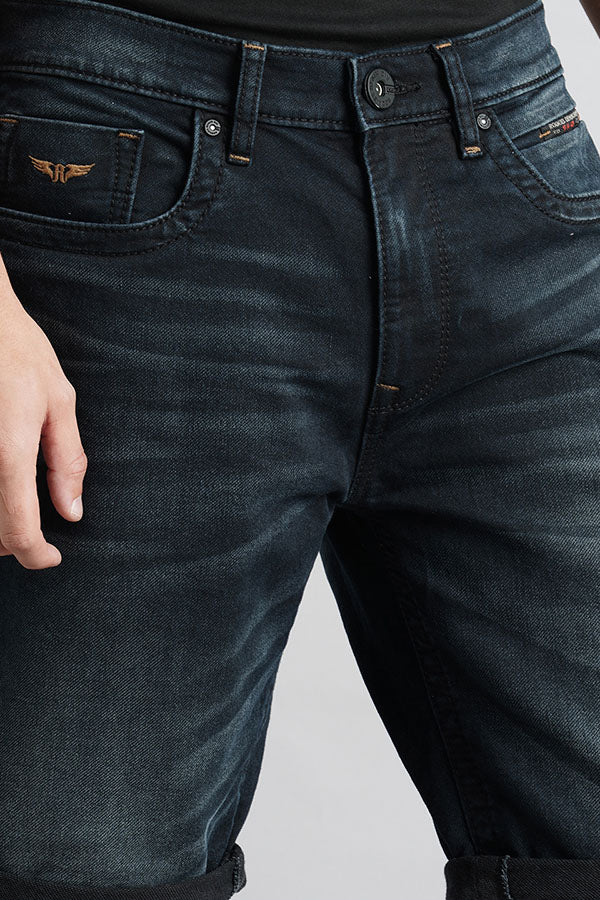 Dark Blue Denim Short - Image 6