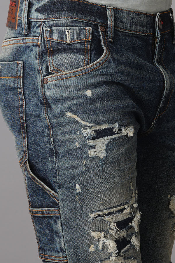 Dark Blue Denim Short - Image 5