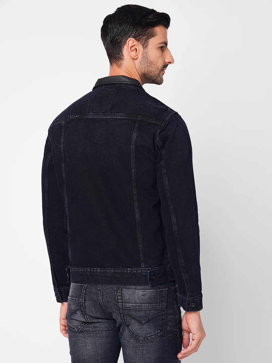 Dark Blue Full Sleeve Denim Jacket - Image 4