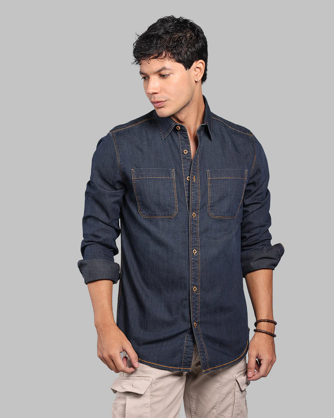 Dark Blue Full Sleeve Denim Shirt