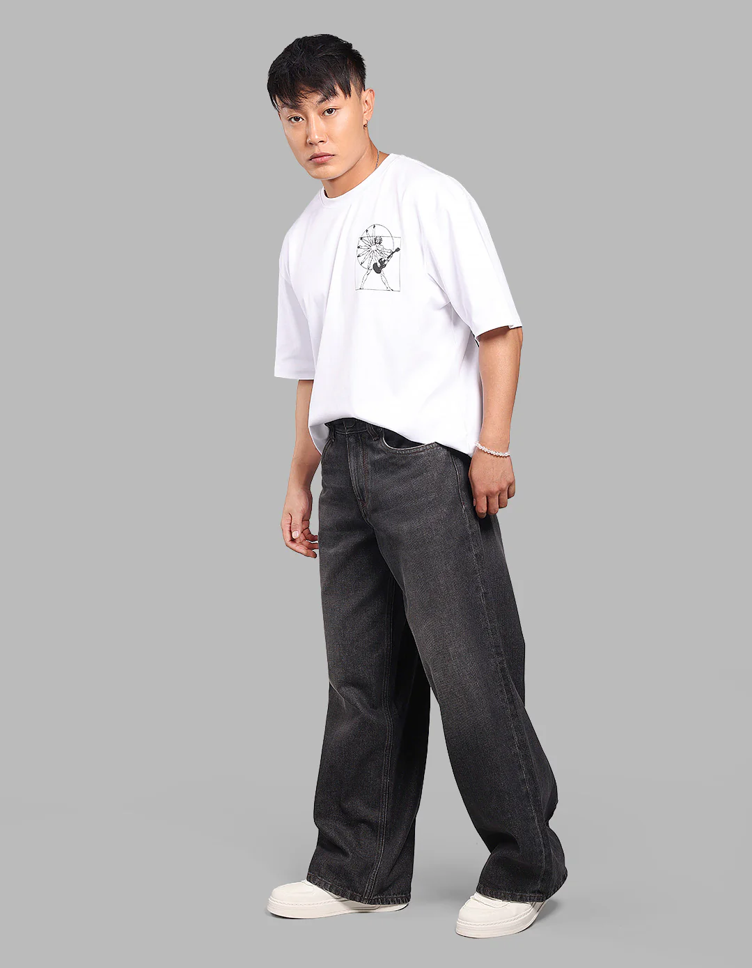 Dark Charcoal Extra Loose Fit Jeans - Image 3