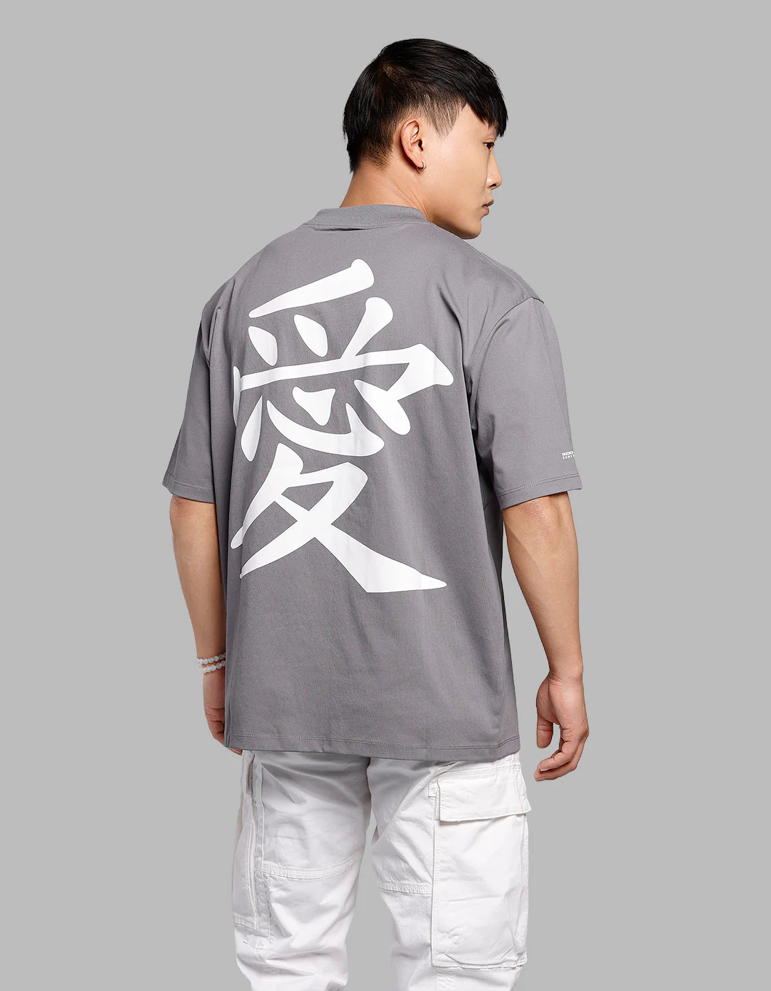 Dark Grey Half Sleeves Oversize Tee