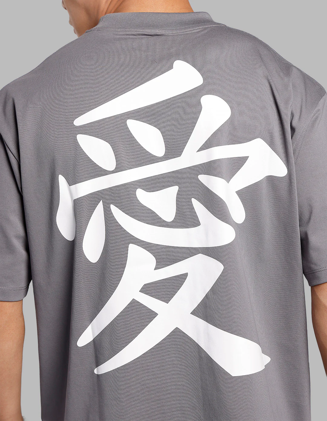 Dark Grey Half Sleeves Oversize Tee - Image 6