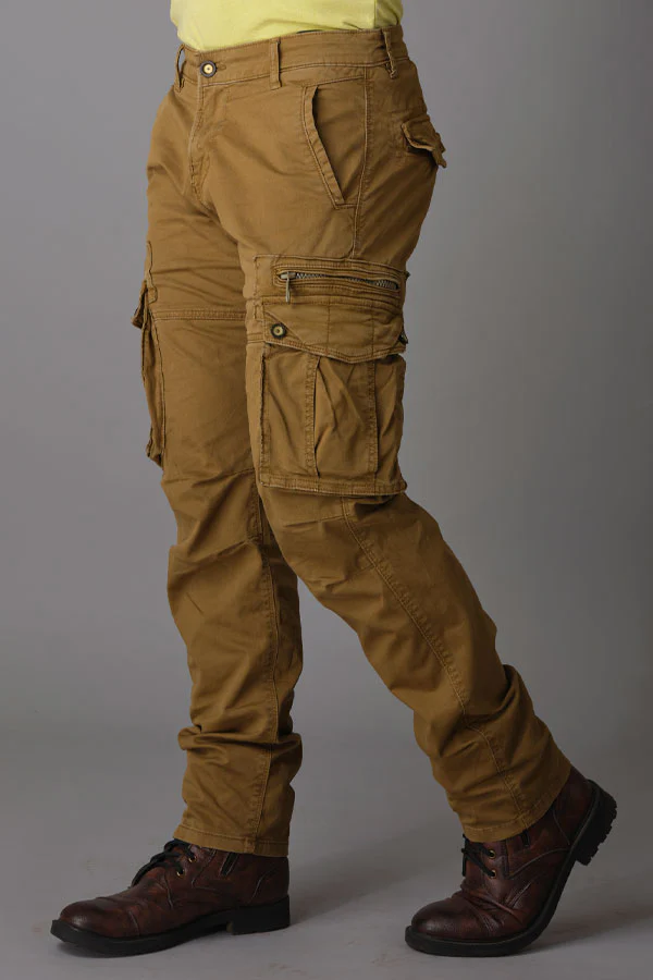 Dark Khaki Regular Fit Cargo Pant - Image 3