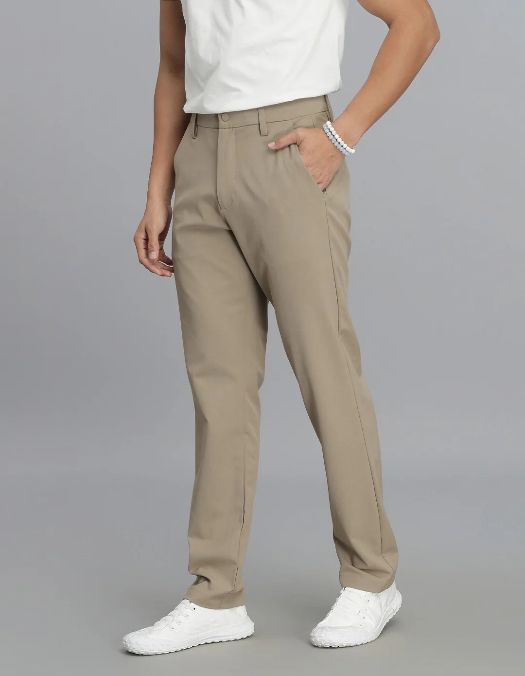Dark Khaki Chinos Trouser - Image 3