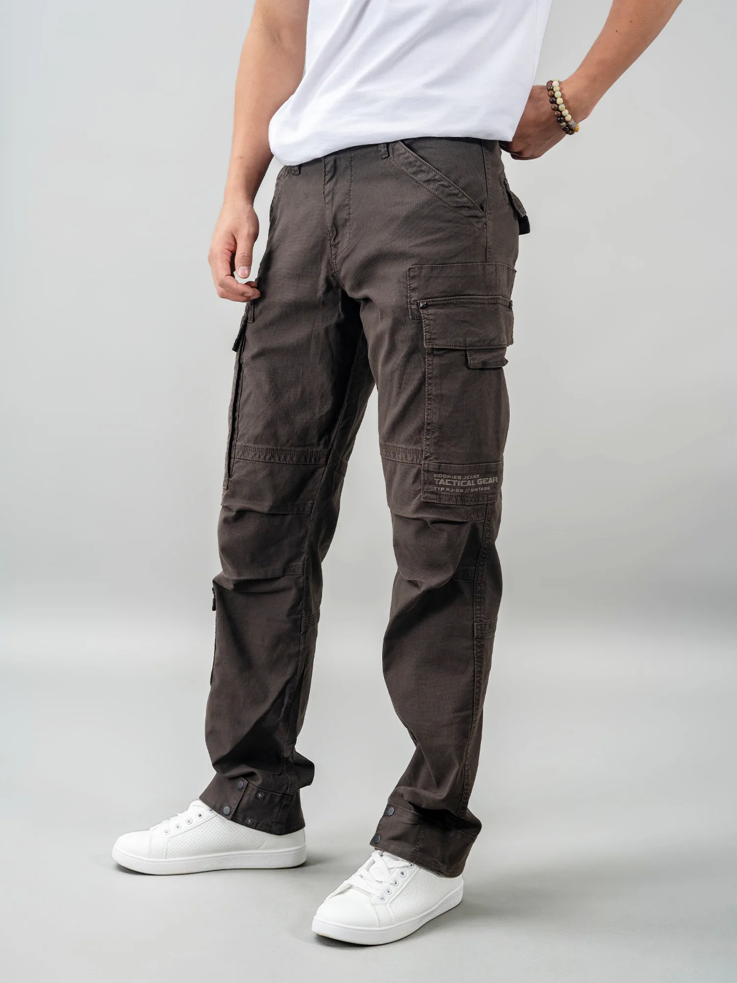 Dark M Green Slim Fit Cargo Pant