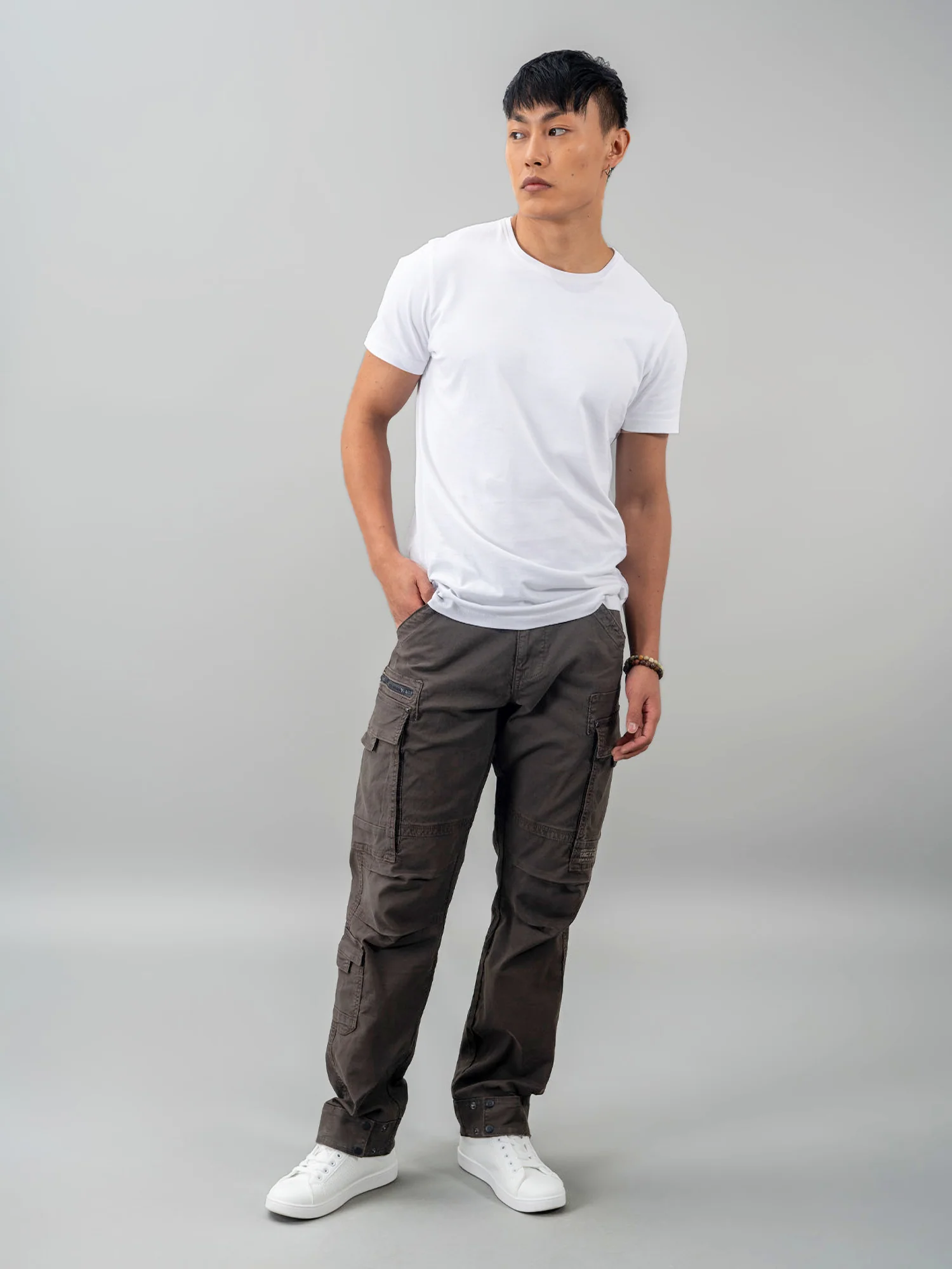 Dark M Green Slim Fit Cargo Pant - Image 3