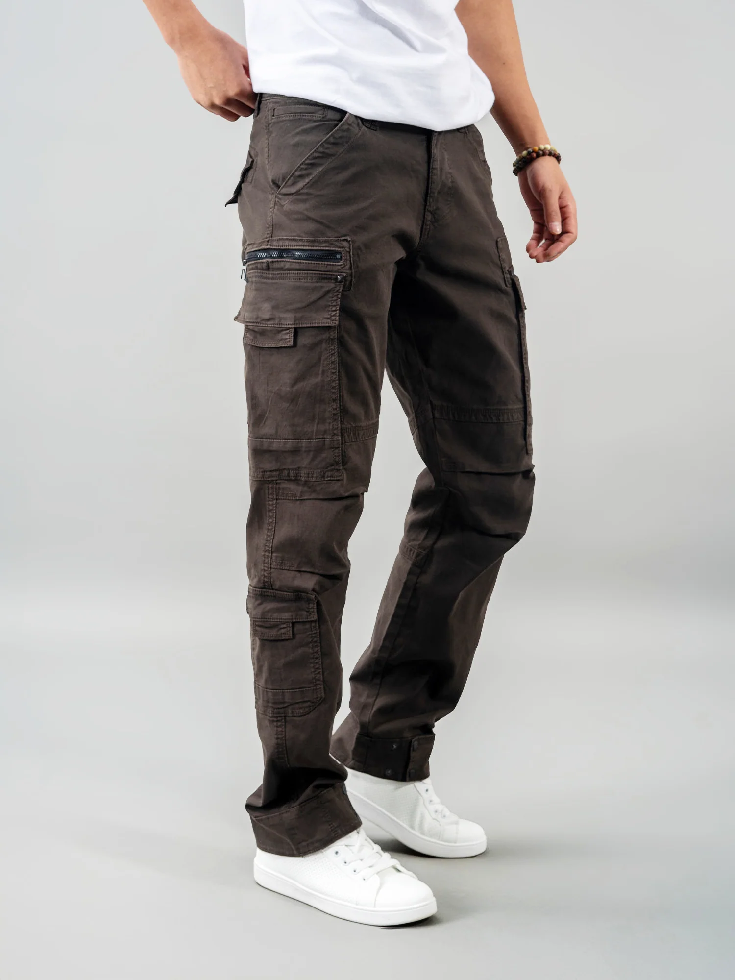 Dark M Green Slim Fit Cargo Pant - Image 4