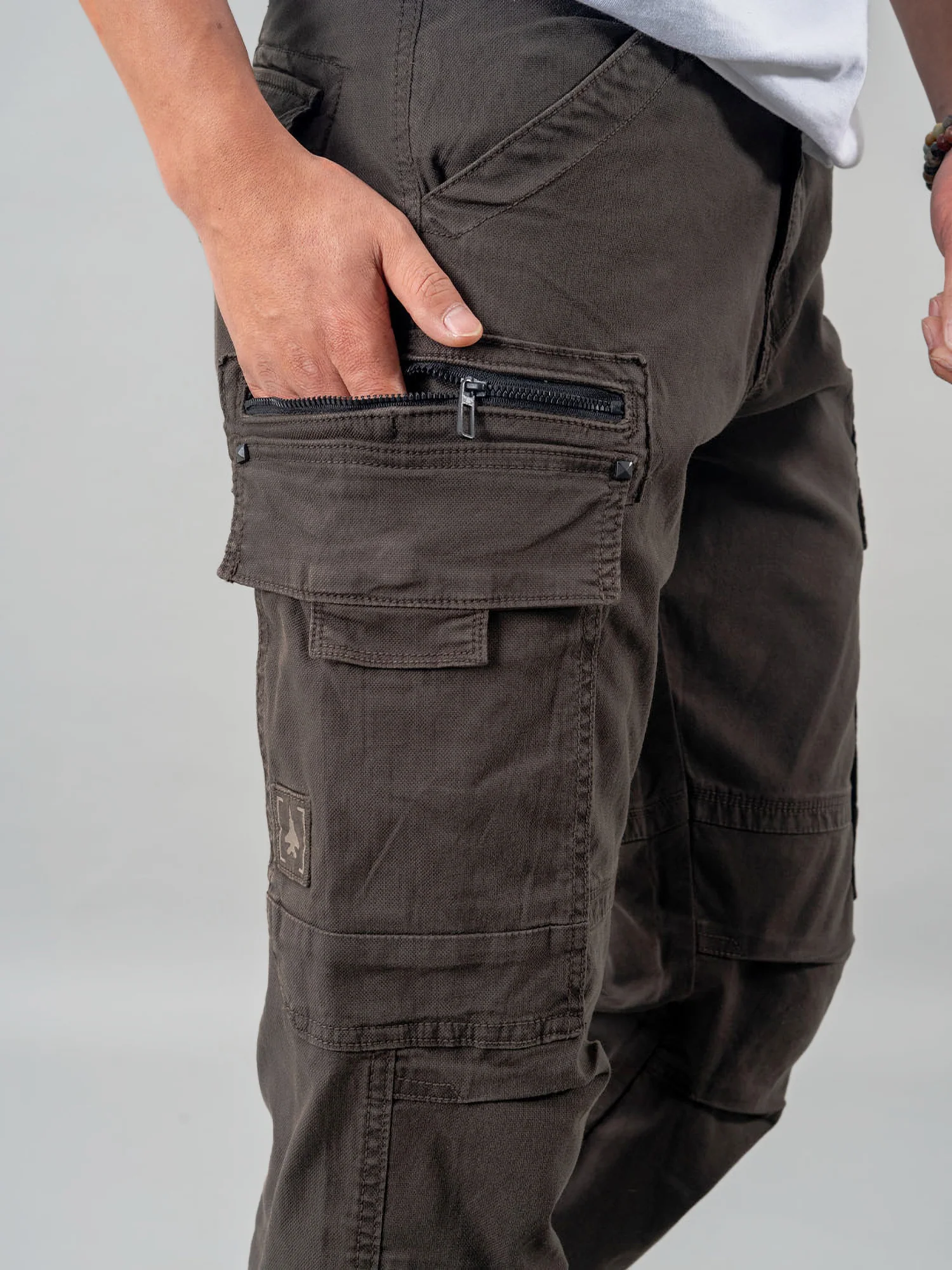 Dark M Green Slim Fit Cargo Pant - Image 6