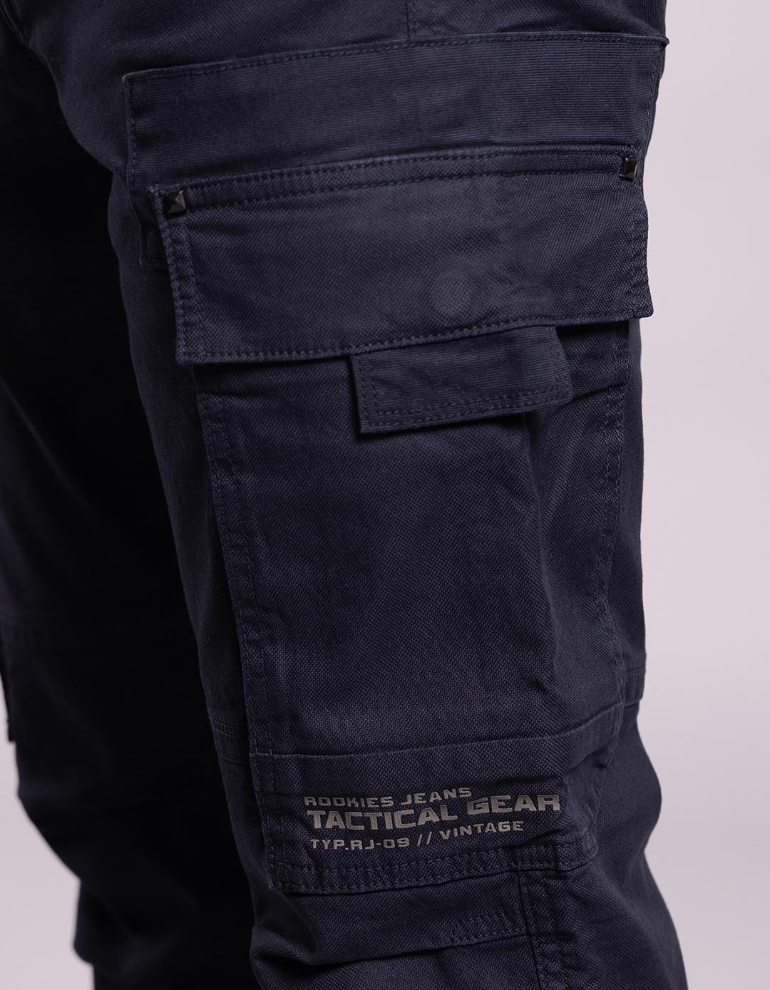 Dark Navy Slim Fit Cargo Pant - Image 3