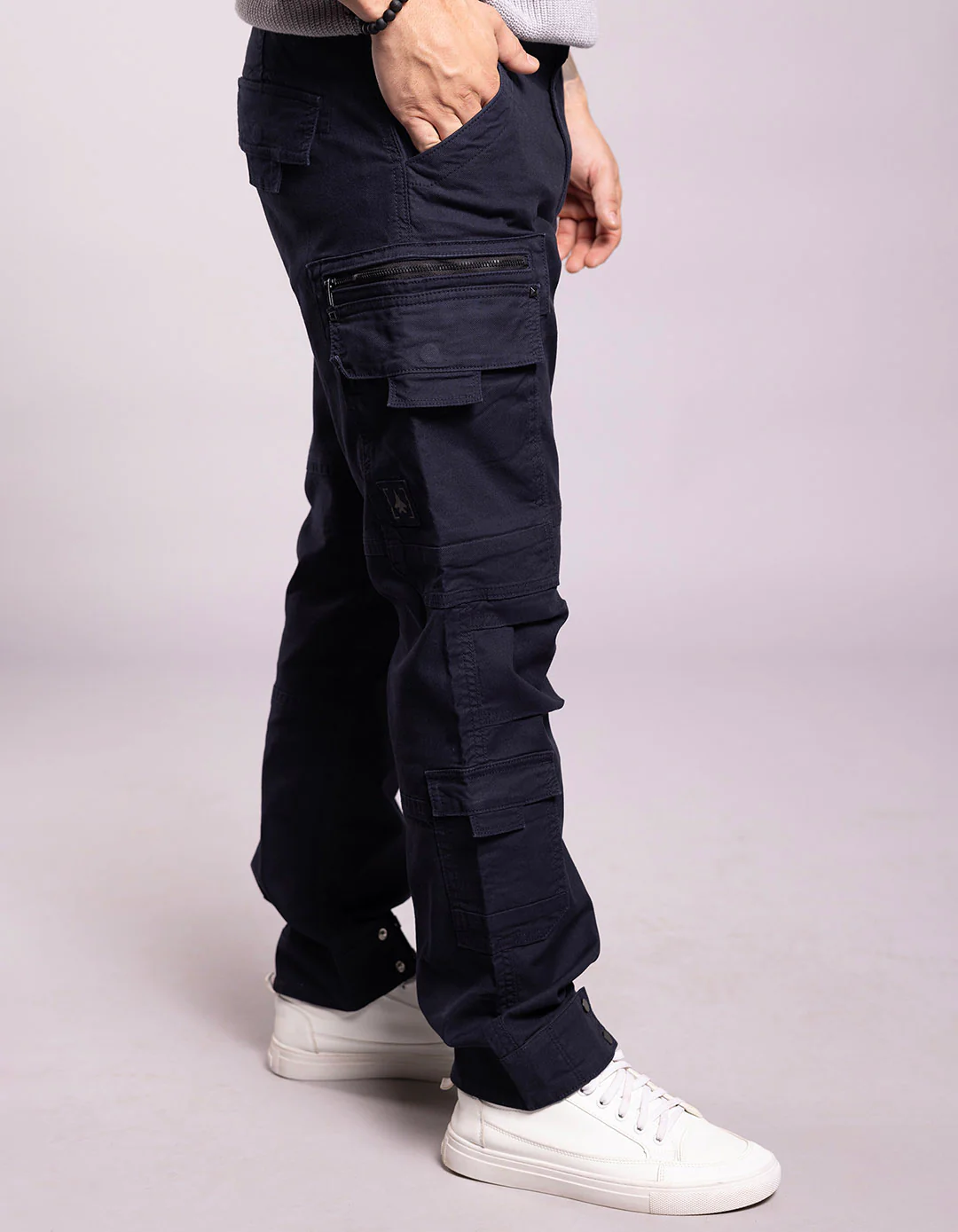 Dark Navy Slim Fit Cargo Pant - Image 5