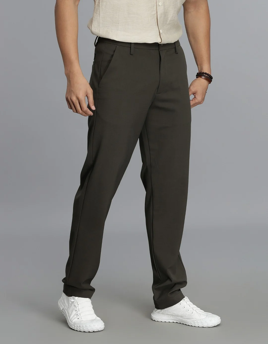 Dark Olive Chinos Trouser - Image 4