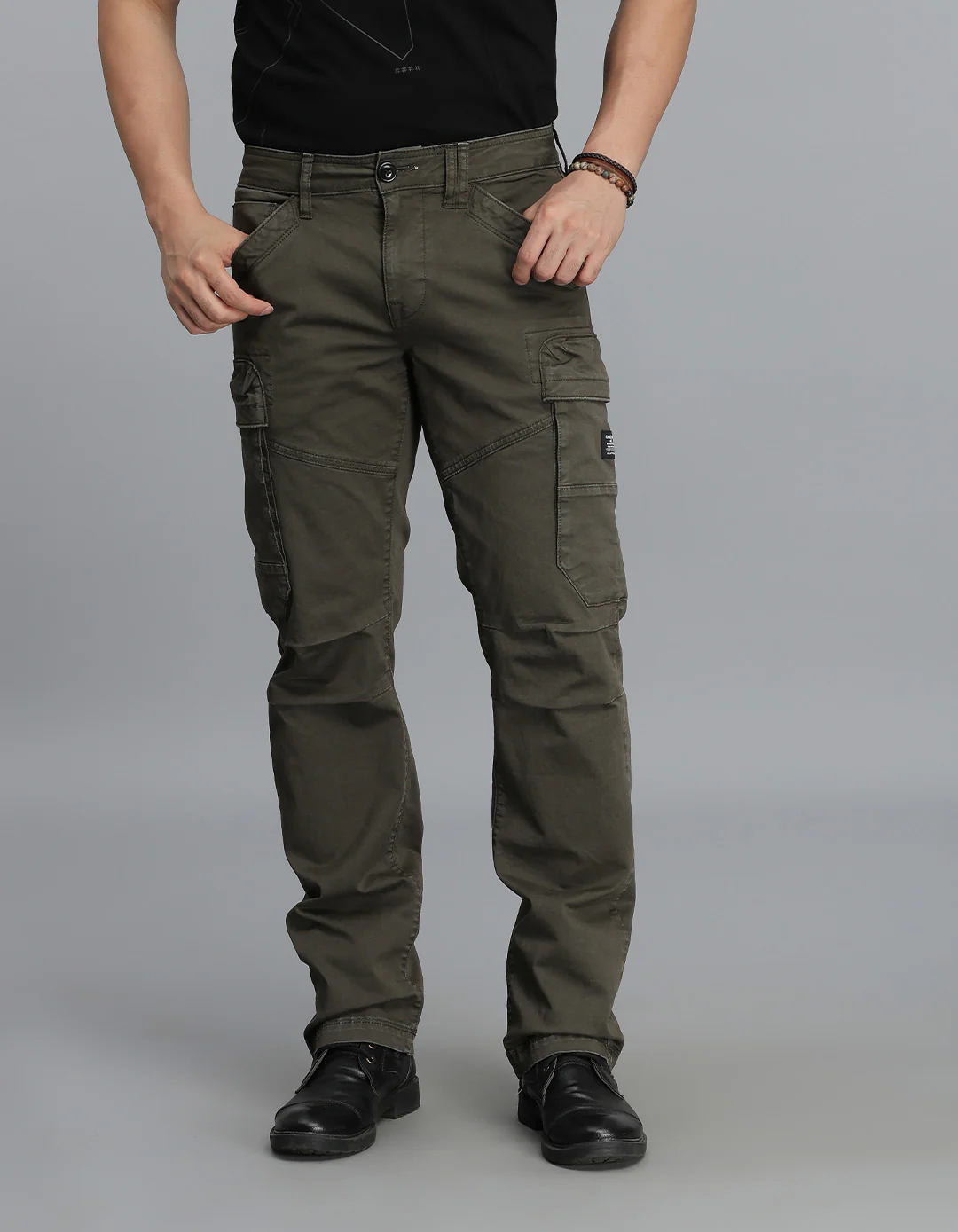 Dark Olive Regular Fit Cargo Pant