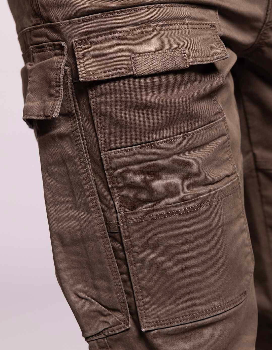 Dark Olive Regular Fit Cargo Pant - Image 3