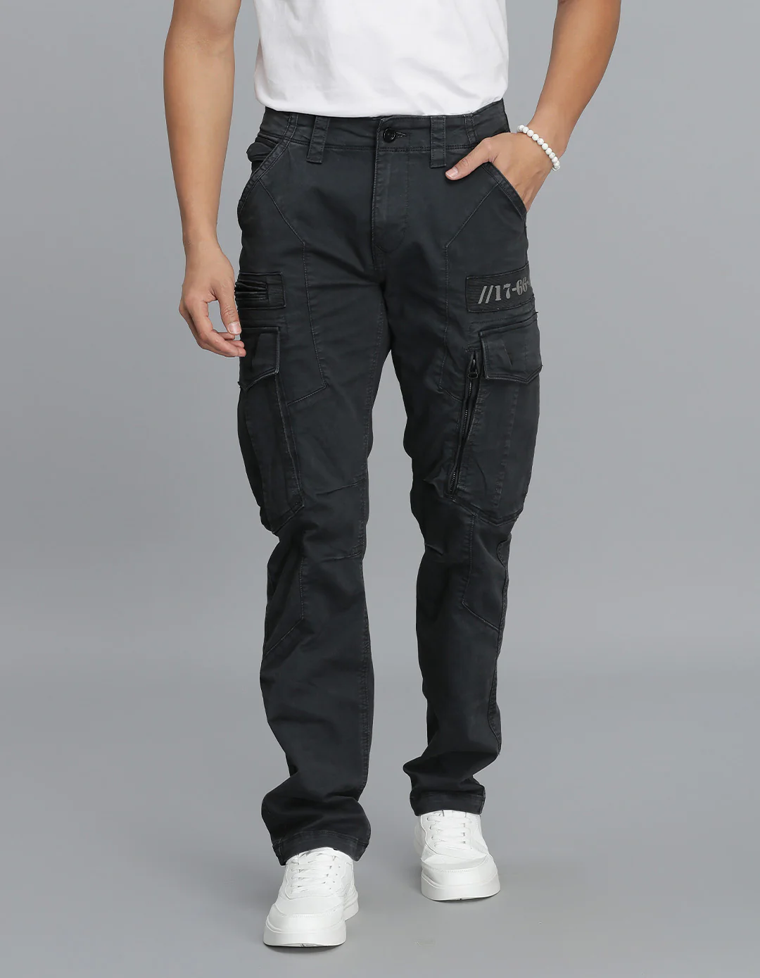 Dark Slate Regular Fit Cargo Pant