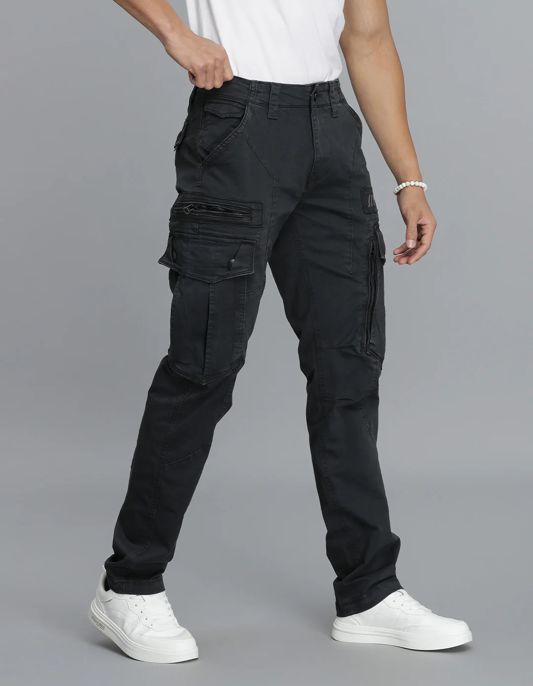 Dark Slate Regular Fit Cargo Pant - Image 4