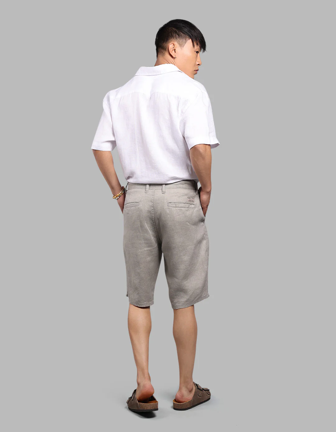 Dark Stone 100% Linen Short - Image 6