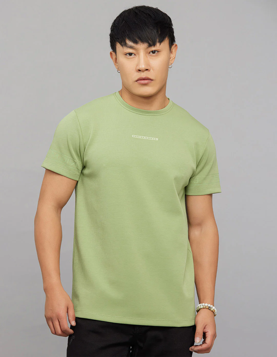 Fern Green Half Sleeves Round Neck Tee