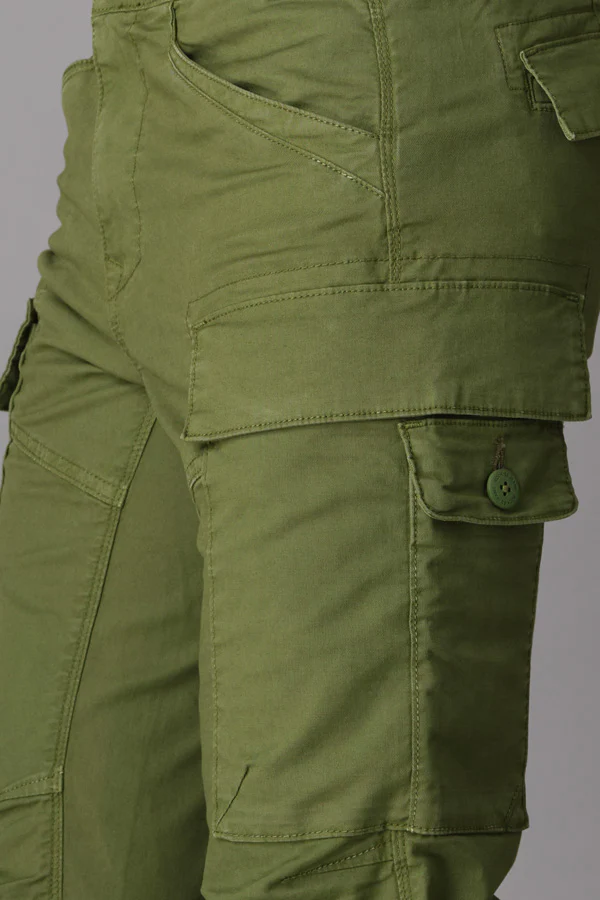 Green Tapered Fit Cargo Pant - Image 6
