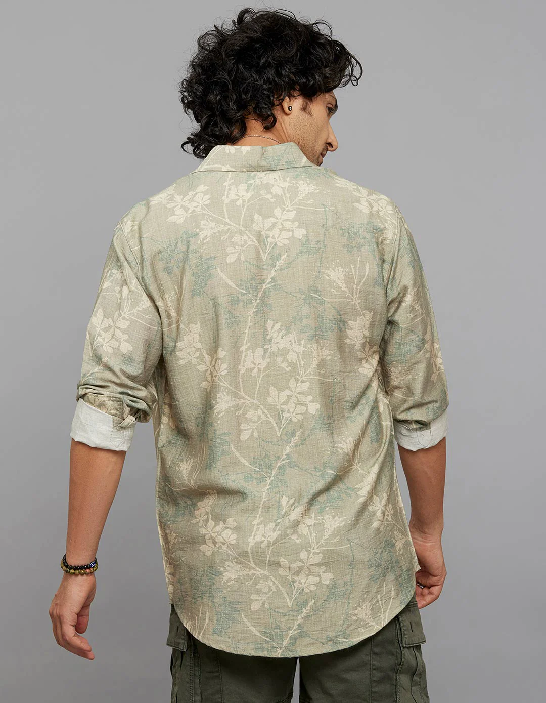 Green Full Sleeves Printed Shirt - Image 5