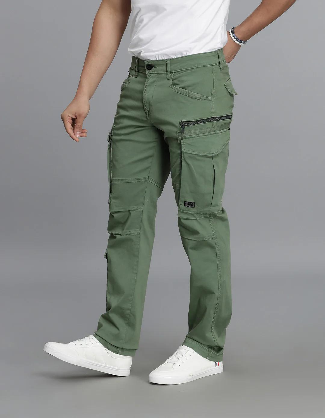 Green Regular Fit Cargo Pant - Image 3