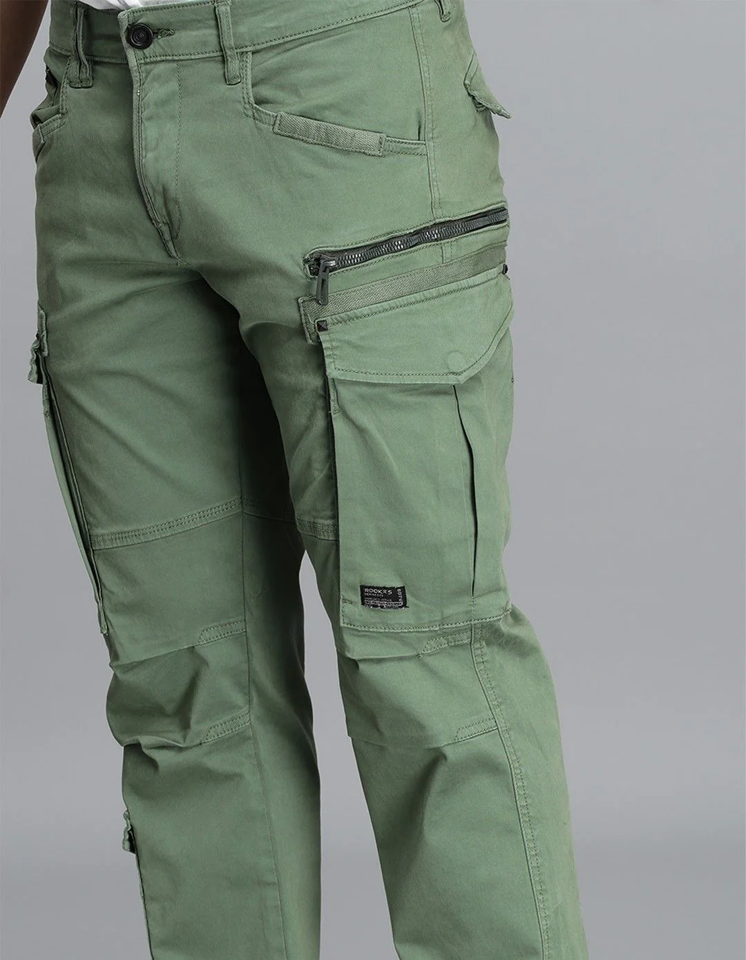 Green Regular Fit Cargo Pant - Image 7