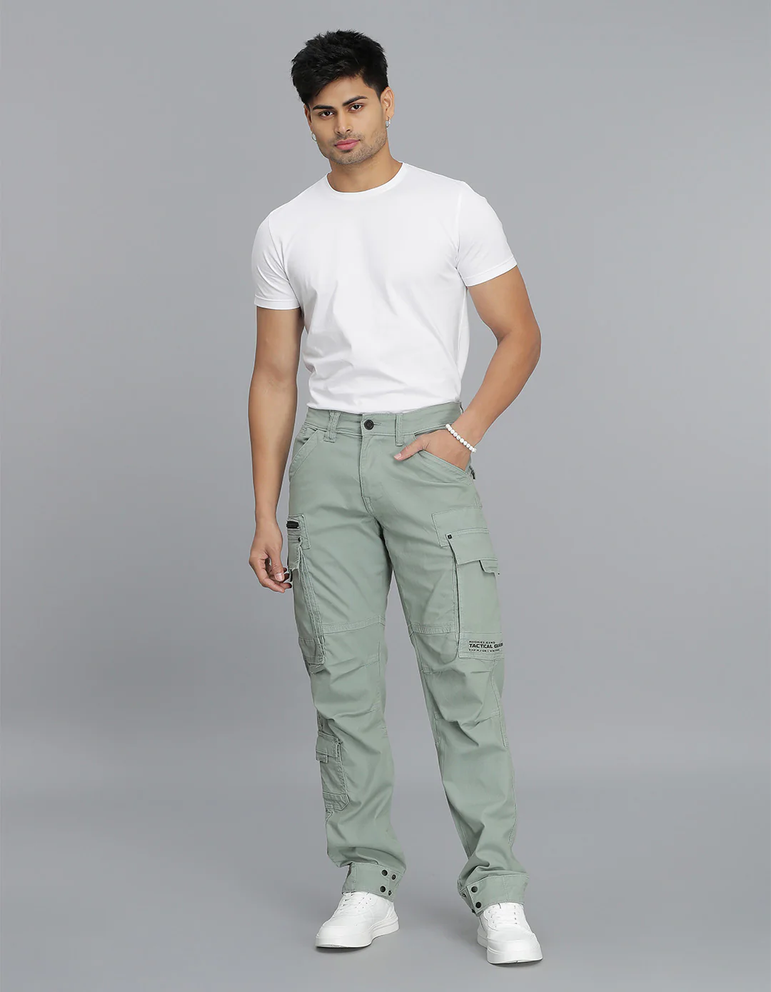 Green Slim Fit Cargo Pant - Image 2