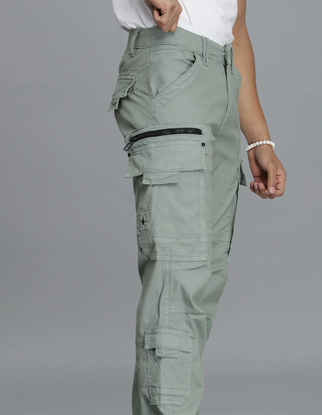 Green Slim Fit Cargo Pant - Image 6