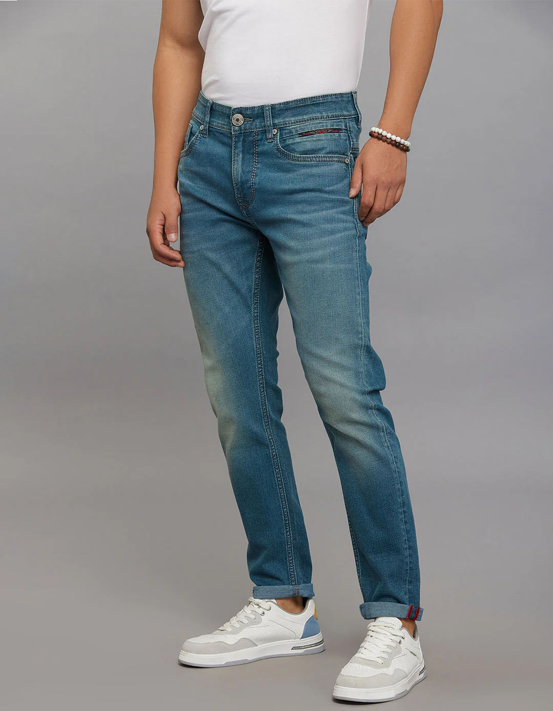 Greenish Low-Rise Ankle Length Stretch Jeans - Image 3