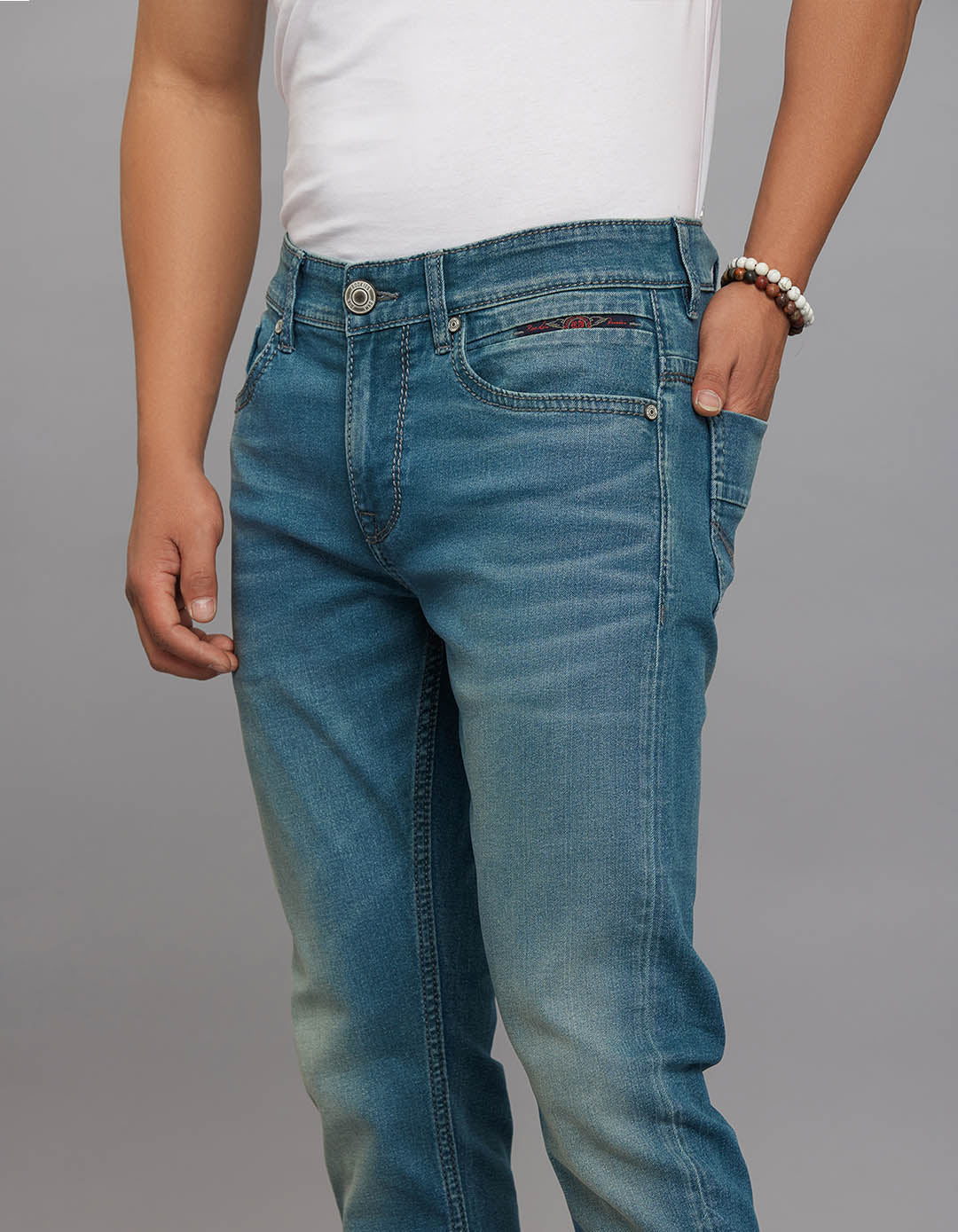 Greenish Low-Rise Ankle Length Stretch Jeans - Image 5