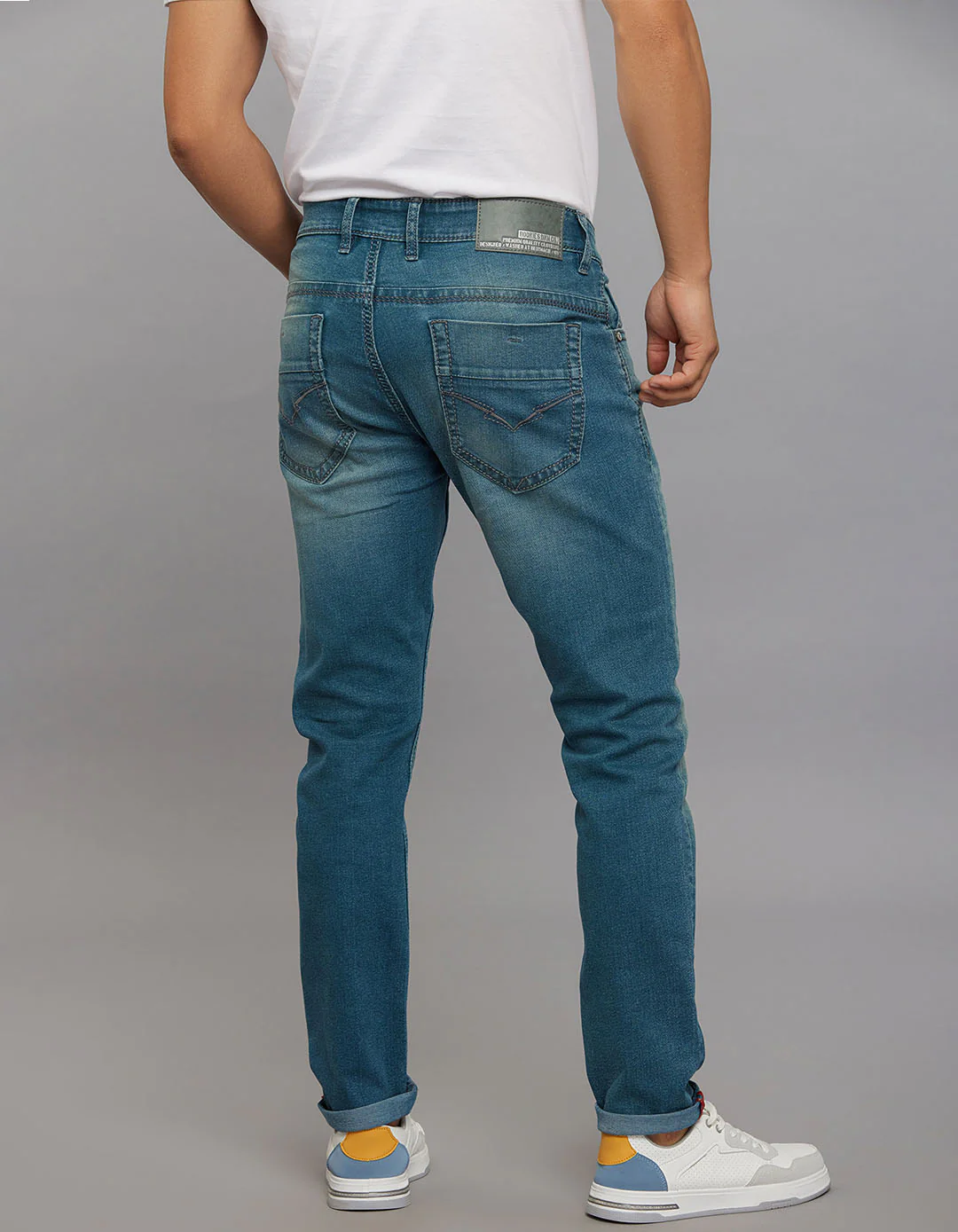 Greenish Low-Rise Ankle Length Stretch Jeans - Image 6