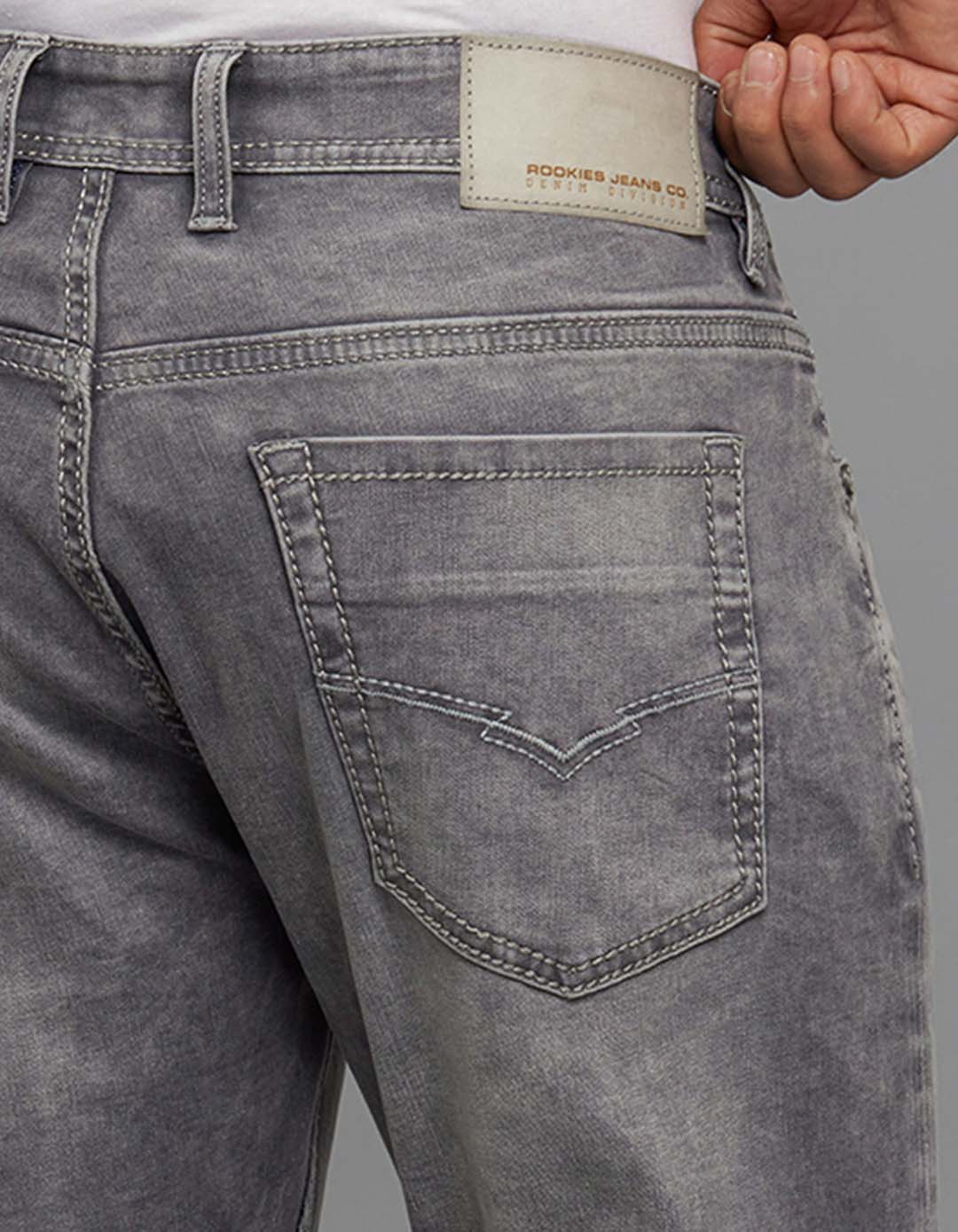 Grey Low-Rise Ankle Length Stretch Jeans - Image 6
