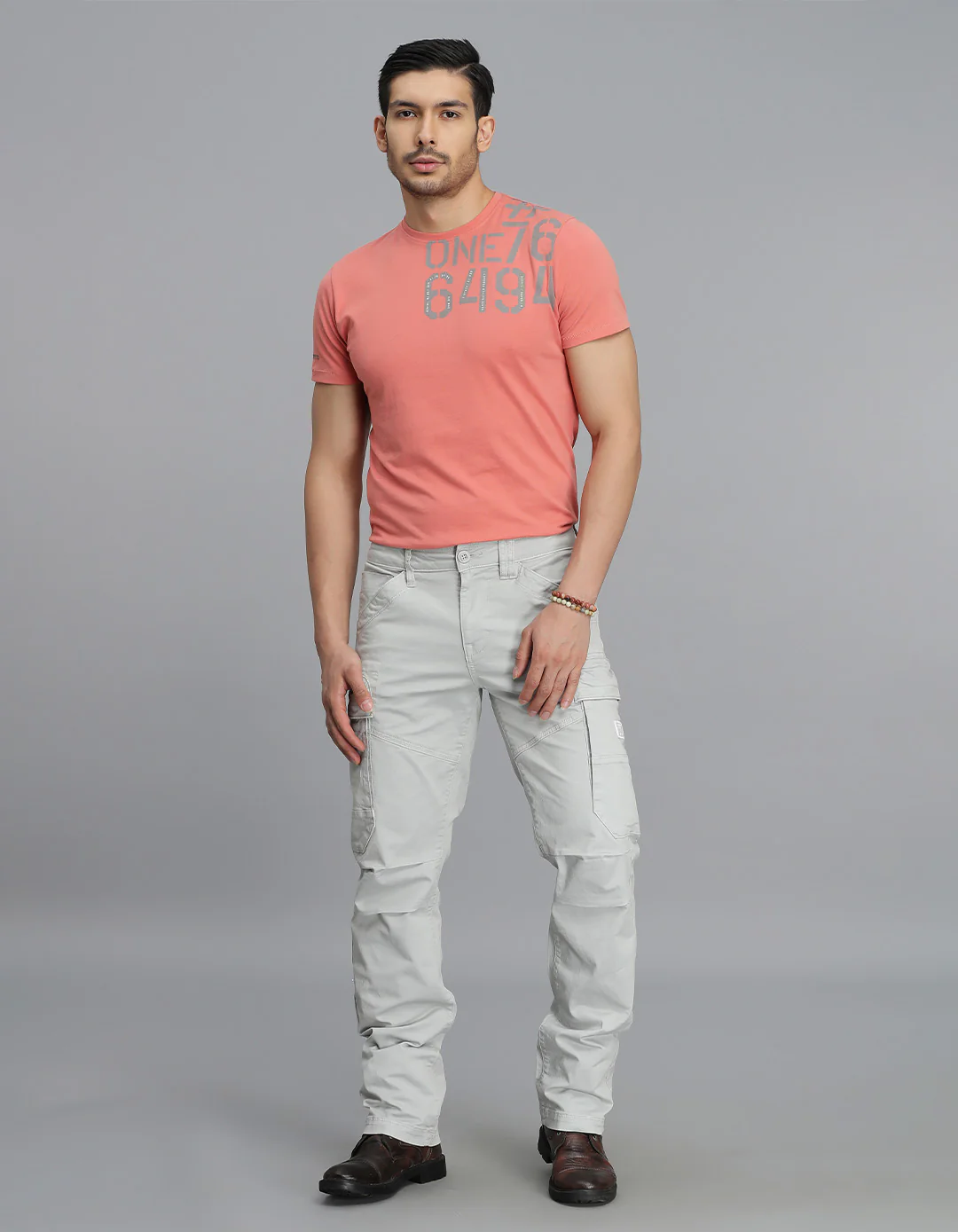 Grey Regular Fit Cargo Pant - Image 2
