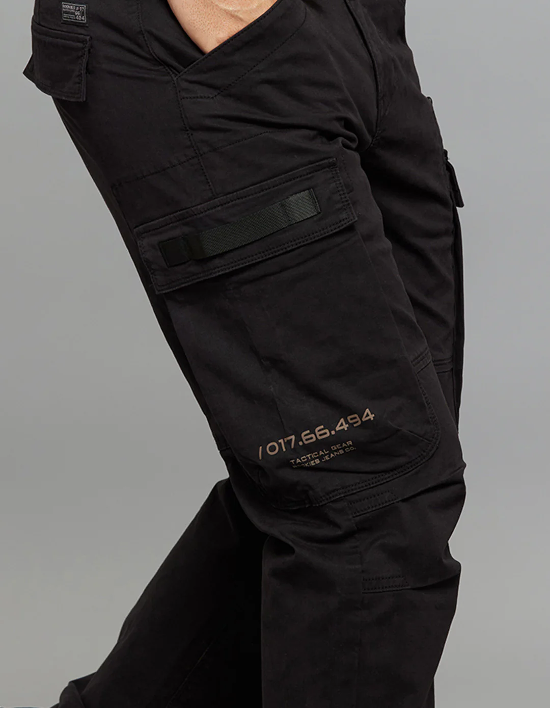 Jet Black Comfort Straight Fit Stretch Cargo Pants - Image 5