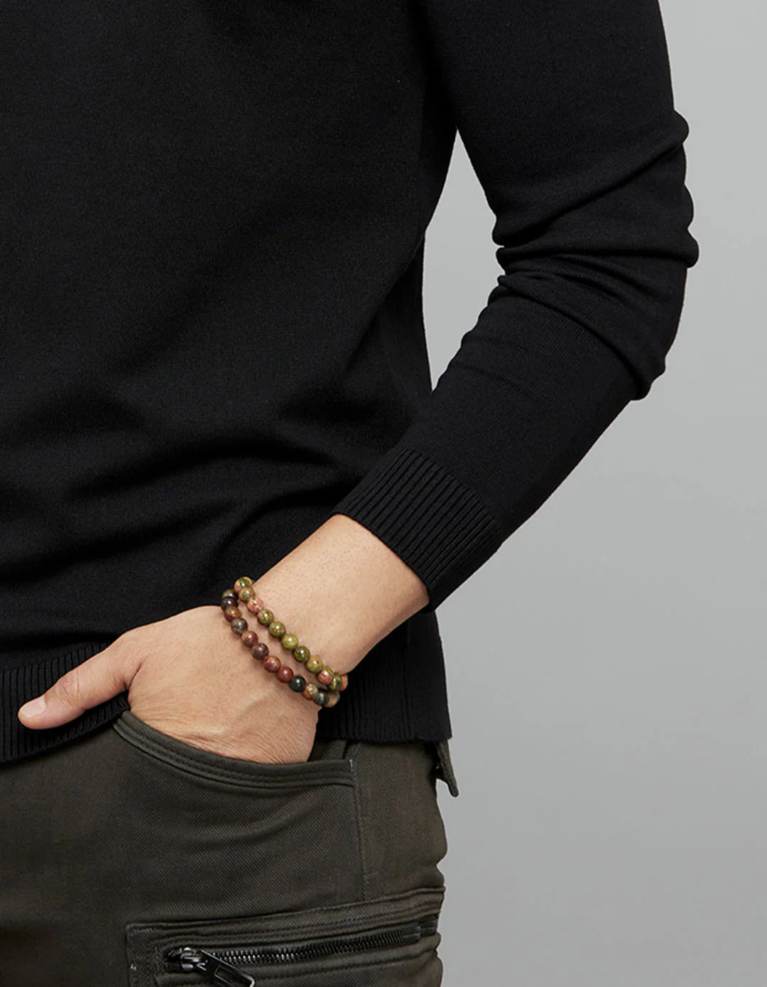 Jet Black Round Neck Full Sleeves Flatknit - Image 7