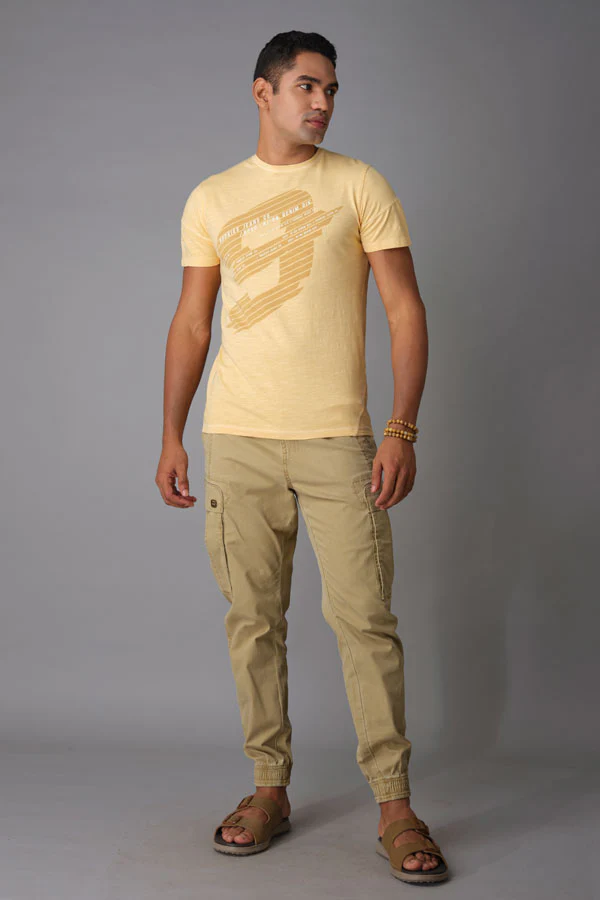 Khaki Tapered Fit Cargo Pant - Image 2