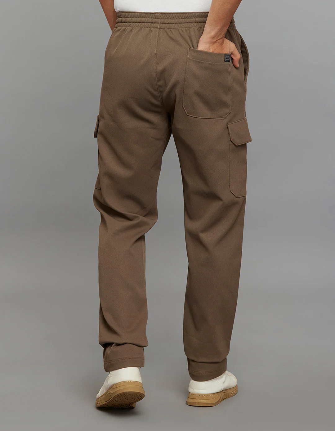Khaki Comfort Straight Fit Athliesure Cargo Pants - Image 5
